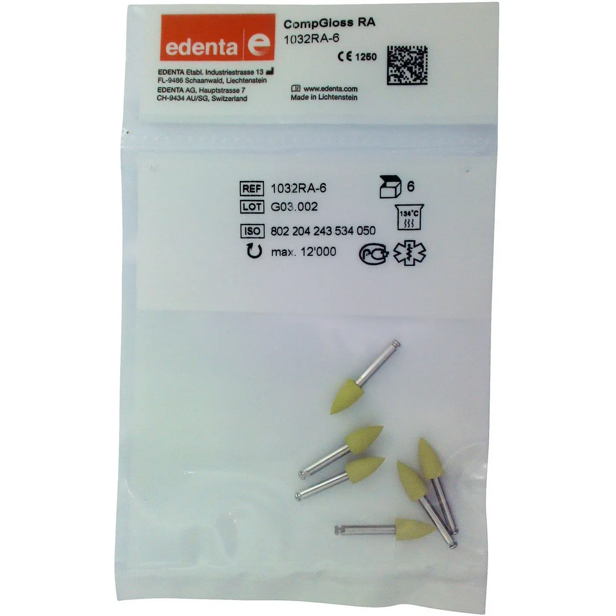 Edenta CompGloss Polijster 1032 RA - 050 / 10 mm / Stap 1 (6 st.)-Edenta-Sordent
