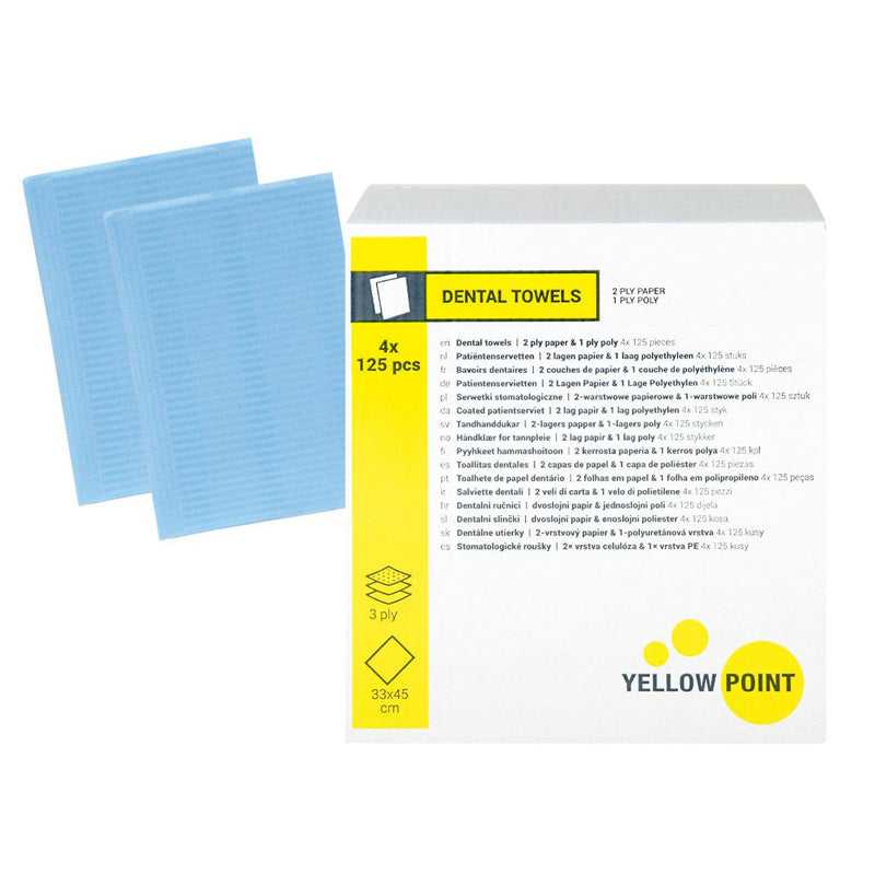 Yellow Point FHS Patienten Servetten 33x45 cm Lichtblauw (500 st.)-Yellow Point-Sordent