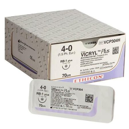 Ethicon Vicryl® Plus RB-1 / 17 mm / 4-0 / 70 cm Naald - VCP304H (36 st.)-Ethicon-Sordent