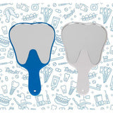 Denlo Handspiegel Kies- / Tandvorm Wit+Blauw 24x13x8.5 cm (2 st.)-Denlo-Sordent