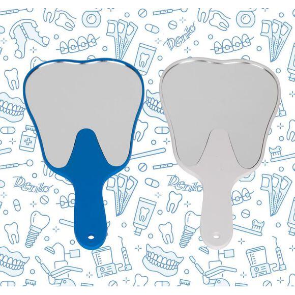 Denlo Handspiegel Kies- / Tandvorm Wit+Blauw 24x13x8.5 cm (2 st.)-Denlo-Sordent