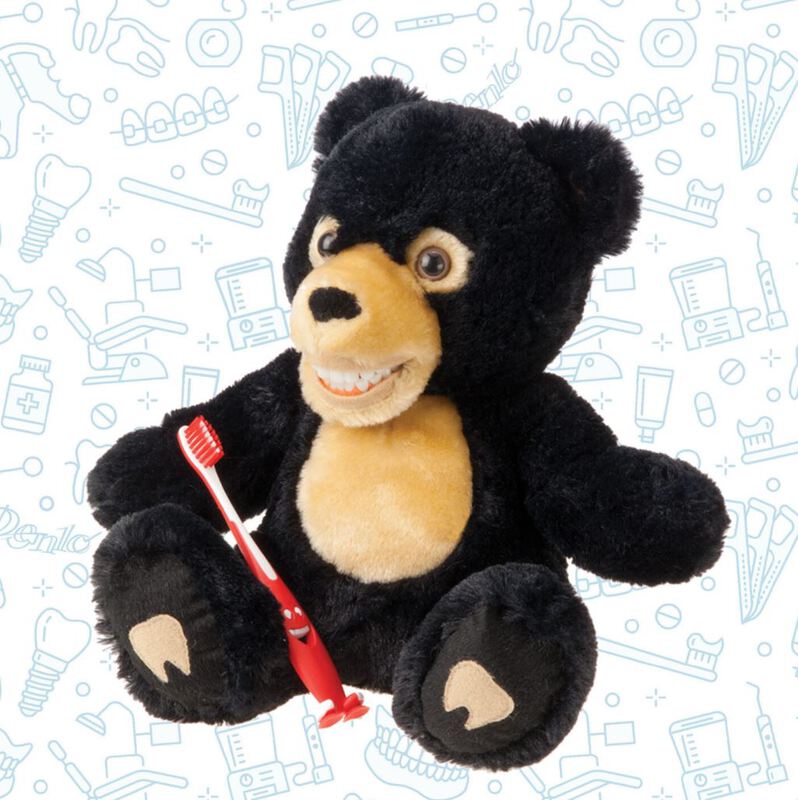 Denlo Speelgoed - Bruine Beer Poetspop + Tandenborstel-Denlo-Sordent