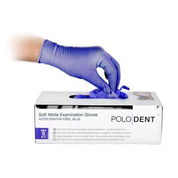 PoloDent Soft Nitrile Handschoenen Blauw Small (100 st.)-PoloDent-Sordent