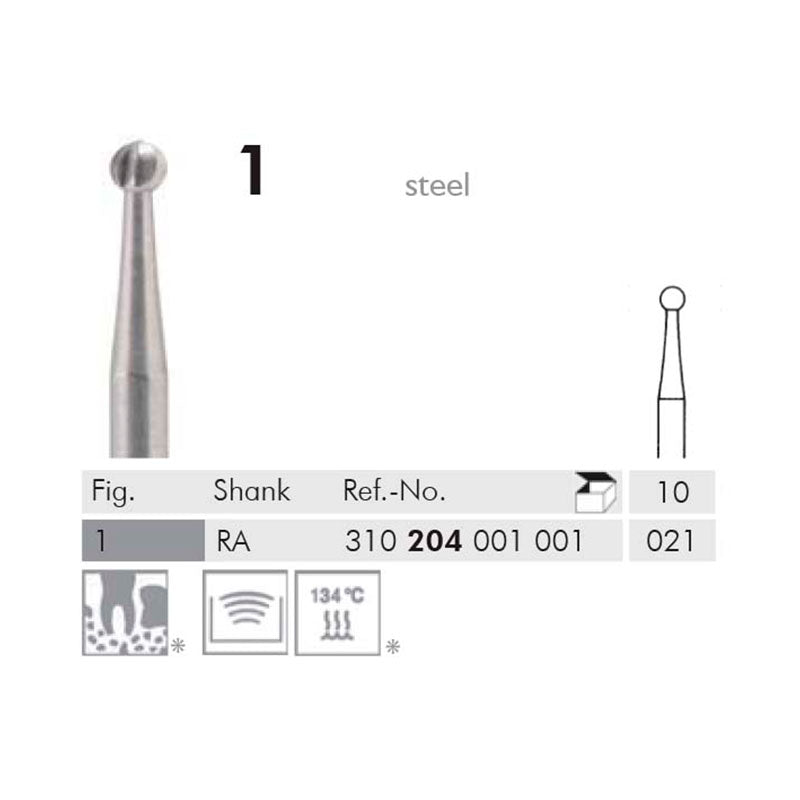 Meisinger Stalen Boor Bearing Rond 1 (10 st.)-Hager & Meisinger-HP-021-Sordent