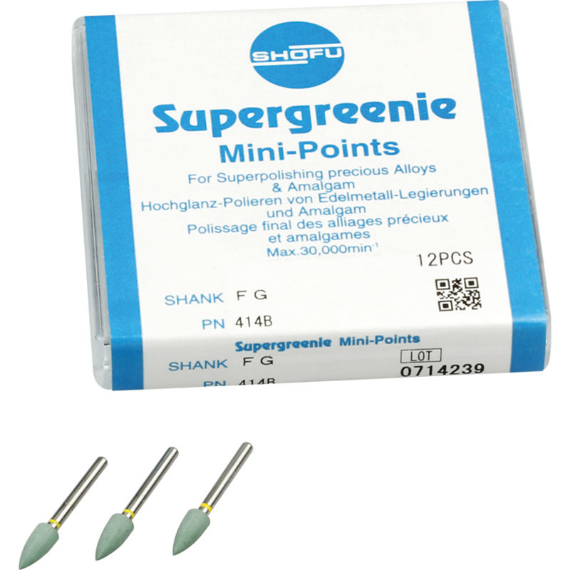 Shofu Supergreenie Super-Polishing MiniPoint FG 030 (12 st.)-Shofu-Sordent