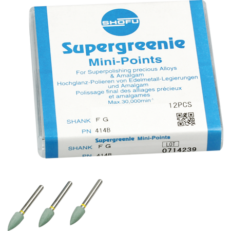 Shofu Supergreenie Super-Polishing MiniPoint FG 030 (12 st.)-Shofu-Sordent