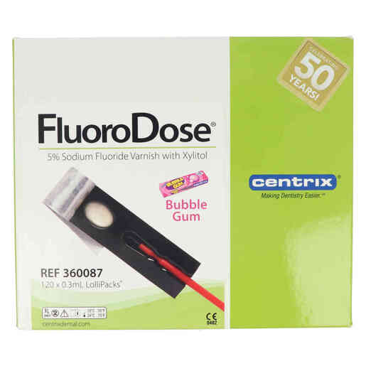 FluoroDose® Fluoride Varnish Lak - Verschillende Smaken (120 x 0,3 mL)-Centrix Dental-Sordent