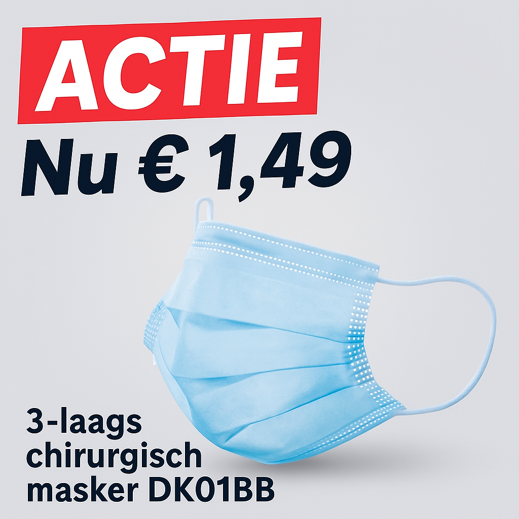 Santex Chirurgische Mondmasker 3-laags Type IIR Blauw (50 st.)-Disposables-Santex-Sordent