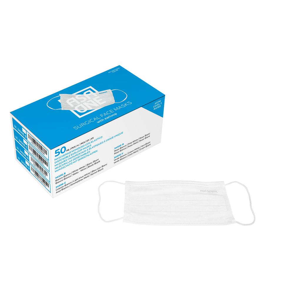 Asa Dental Chirurgische Mondmasker - Diverse Kleuren (50 st.)-Disposables-Asa Dental S.p.A-Wit-Sordent