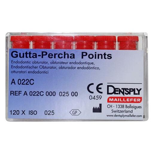 Gutta-Percha Points A022C/E .02 / 29 mm Wit/Roze 015-080 (120 st.)-Dentsply Sirona-Sordent