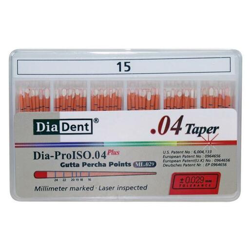 Dia-ProISO Gutta Percha Points (mm-Gemarkeerd) .04/.06 Taper-DiaDent-Sordent