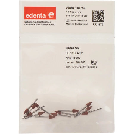 Edenta Alphaflex Bruin Polijstpoints 0053 FG (12 st.)-Edenta-Sordent