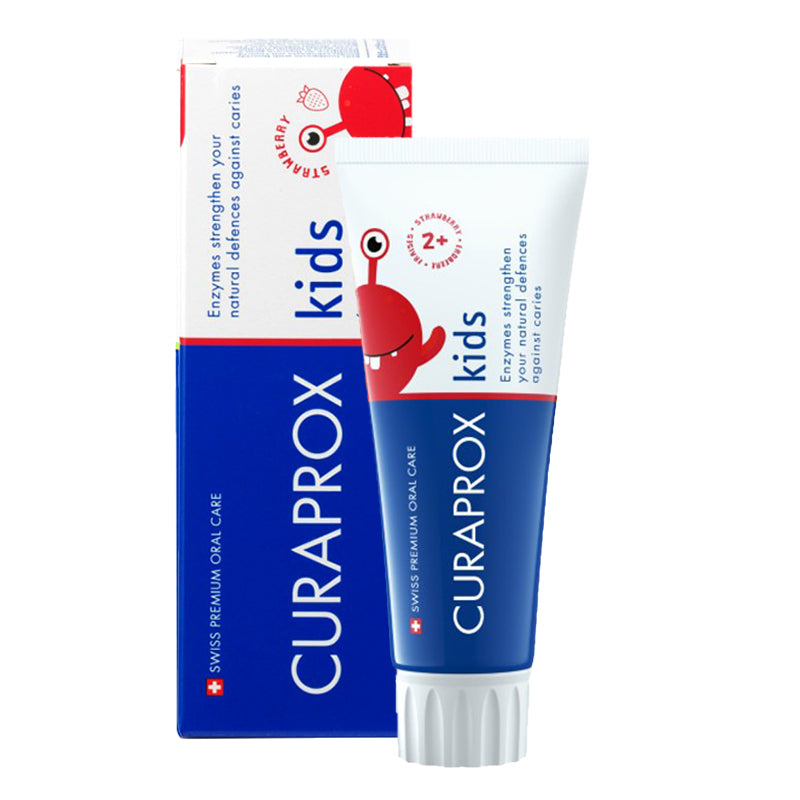 Curaprox Kinder Tandpasta - Div. Varianten (60 mL)-Curaprox-Aardbei 2+ Jaar-Sordent