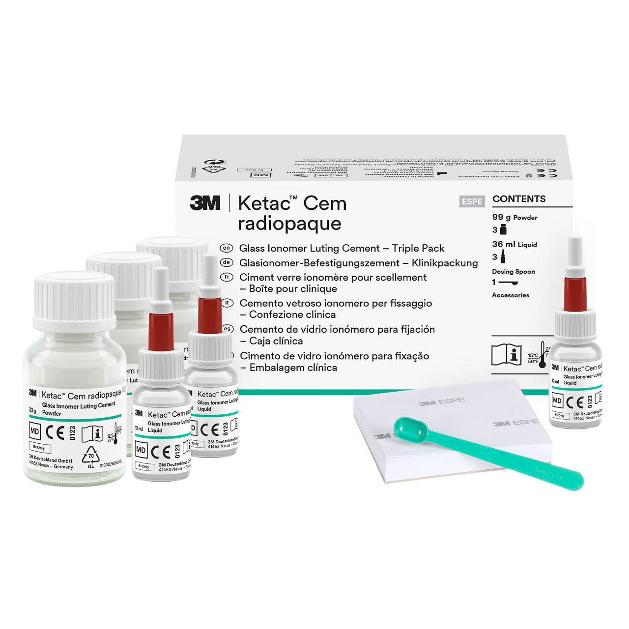 3M™ Ketac™ Cem radiopaak Glasionomeer Luting Cement Triple Pack-Solventum-Sordent