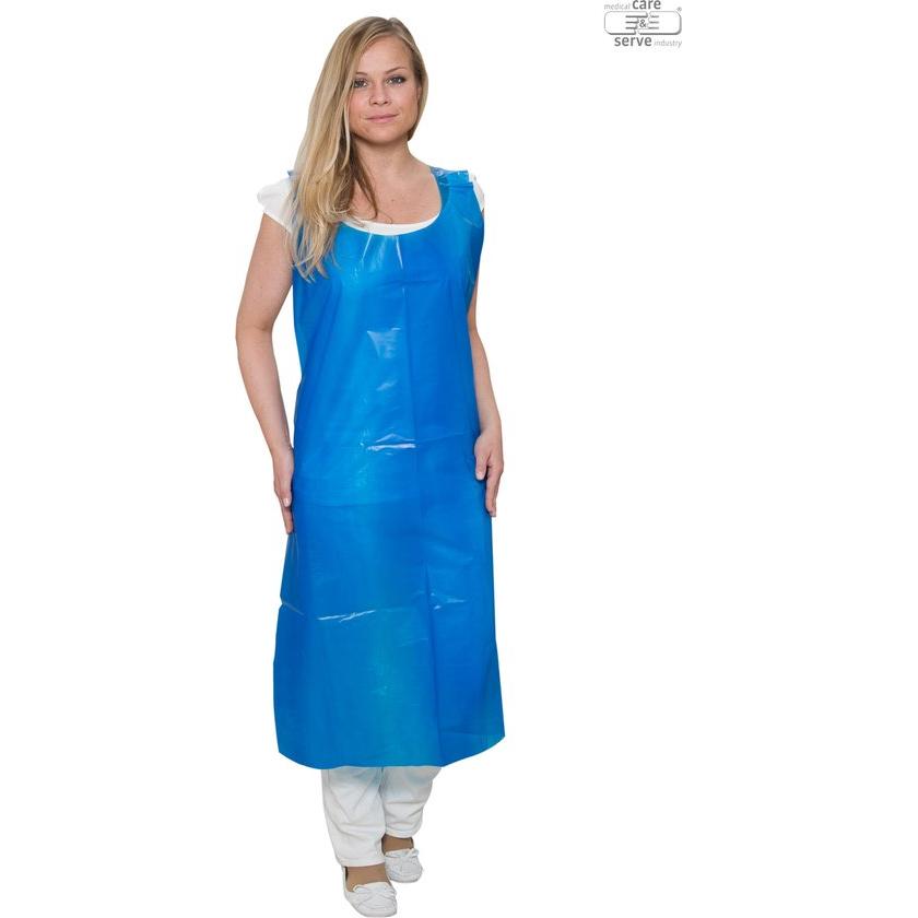 Polyethyleen Plastic Wegwerpschort Blauw - 30 Micron (75 st.)-Sordent-Sordent