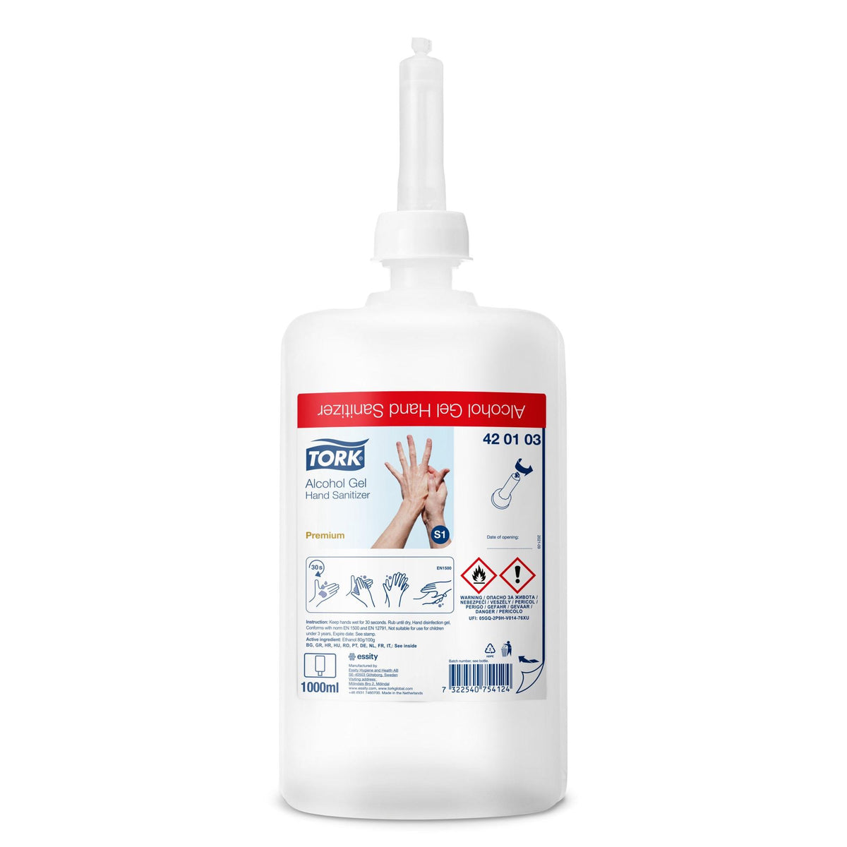 Tork Alcoholgel Handdesinfectie (1000 mL)-Tork-Sordent