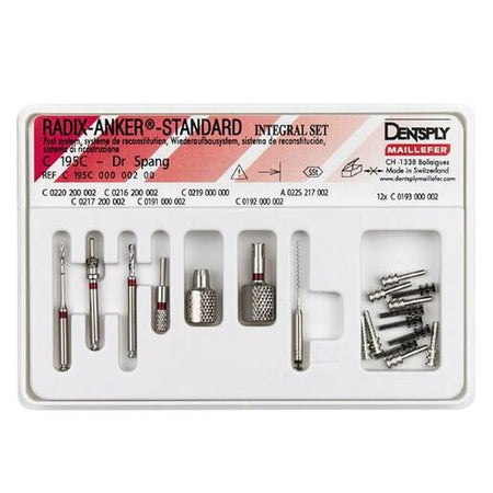 Dentsply Radix-Anker® Normal Integral Set 1/2/3 - C 195C (12 st.)-Dentsply Sirona-Maat 2 - Rood-Sordent