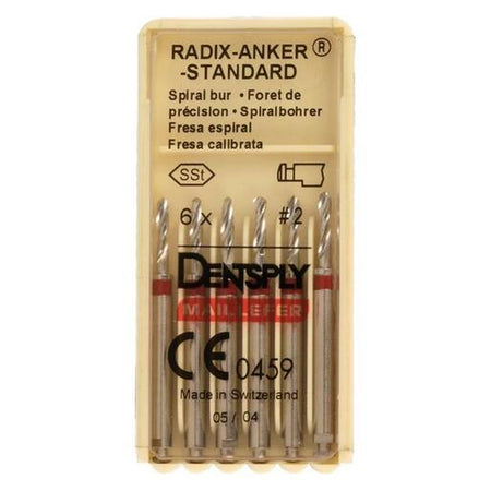 Dentsply Radix Spiral Bur Spiraalboren - C0216 Maat 1/2/3 (6 st.)-Dentsply Sirona-Maat 2 - Rood-Sordent