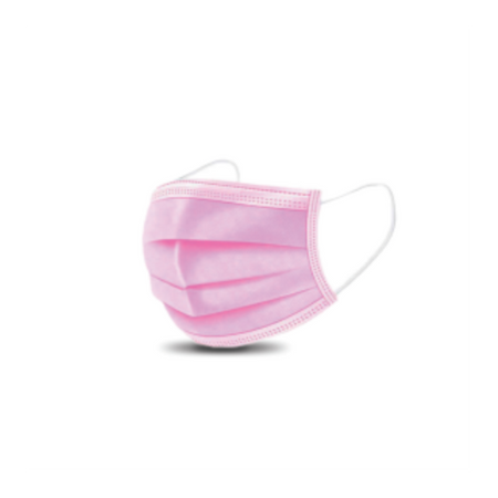 Hynex Medische Mondmasker 3-laags Type IIR Zwart/Blauw/Roze (50 st.)-Disposables-Hynex-Roze-Sordent