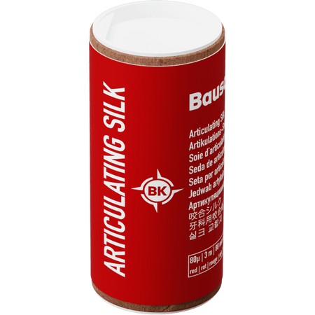 Bausch BK 06 - Articulatiepapier - Silk - Rood - 80 mm - 80 µ - (3 m)-Bausch-Sordent