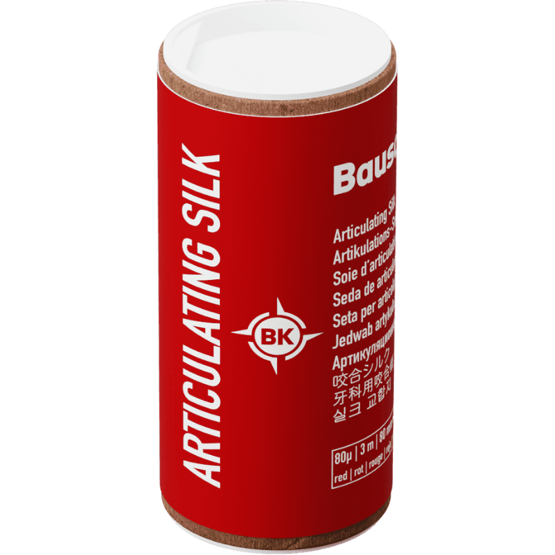 Bausch BK 06 - Articulatiepapier - Silk - Rood - 80 mm - 80 µ - (3 m)-Bausch-Sordent