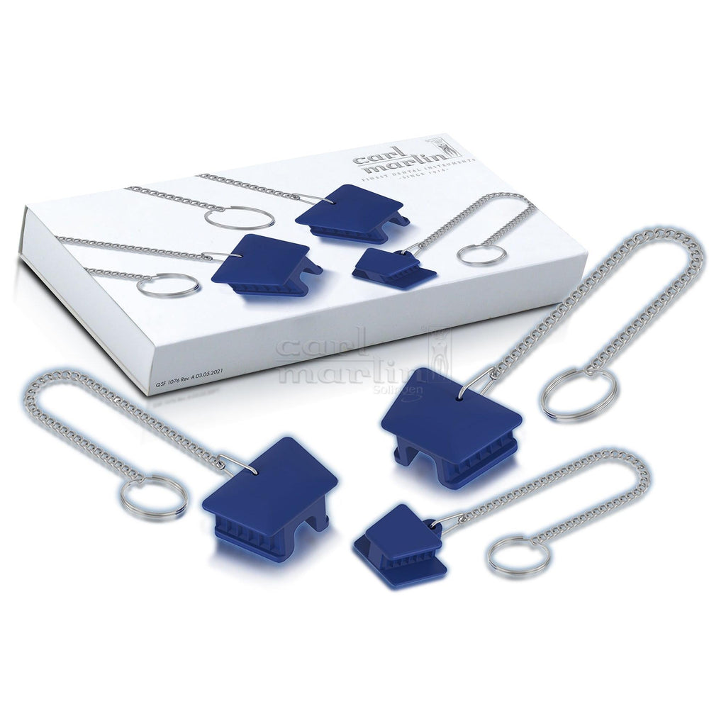 Carl Martin Mondspreider Silicone Blauw met ketting - Set S/M/L-Carl Martin-Sordent
