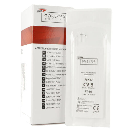 GORE-TEX® CV-5 PTFE Hechtdraad 5-0 Rond 16 mm RT-16 (12 st.)