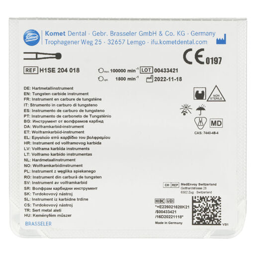 Komet Diamantboren RA H1SE 204 018 (5 st.)-Komet-Sordent