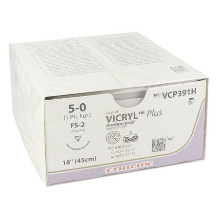 Ethicon Vicryl® Plus FS-2 / 19 mm / 5-0 / 45 cm Naald - VCP391H (36 st.)-Ethicon-Sordent
