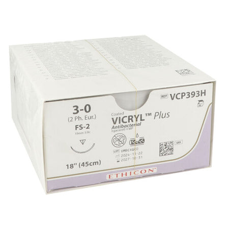 Ethicon Vicryl® Plus FS-2 / 19 mm / 3-0 / 45 cm Naald - VCP393H (36 st.)-Ethicon-Sordent