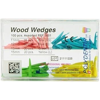 Polydentia Interdental Maple Wood Wedges Mix XS, S, M, L)-Polydentia-XS/S/M/L - Mix (100 st.)-Sordent