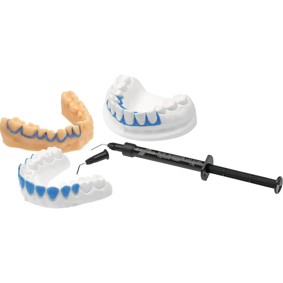 Scheu Dental Blue-Blokker® Block-Out LC Resin Set (4x1.5 g + 10 Tips)