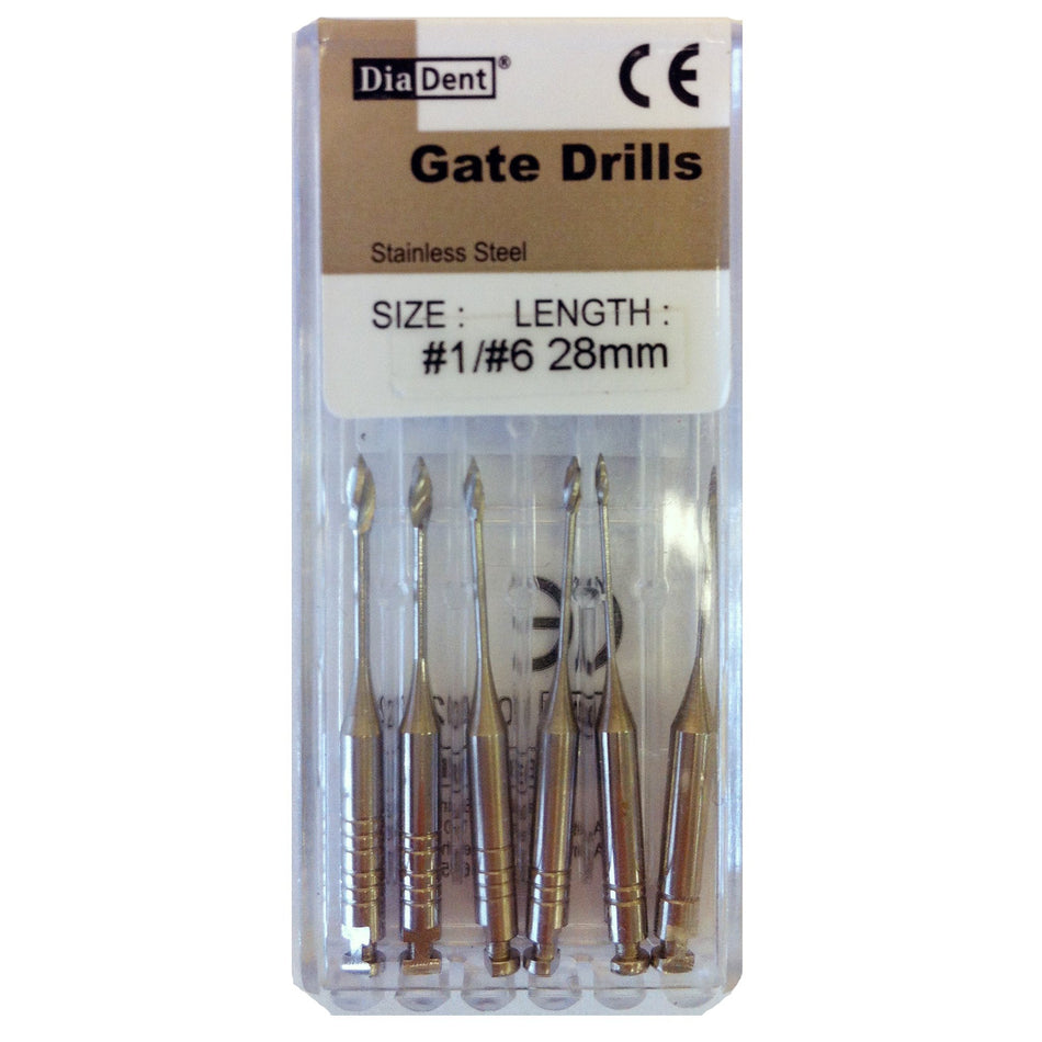 DiaDent Gates Glidden Drills Nr. #1-6 28/32 mm (6 st.)-DiaDent-Sordent