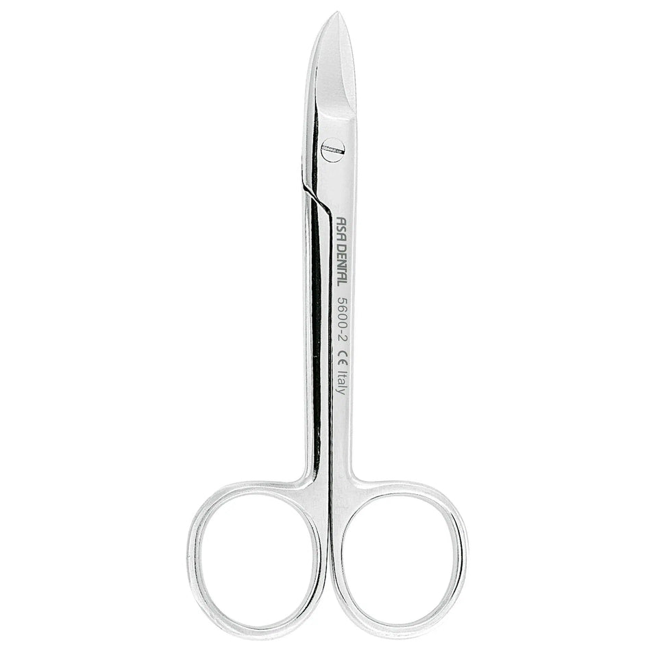Asa Dental Kronenschaar / Crown scissor Gekarteld Gebogen (10,5 cm)-Instrumenten-Asa Dental S.p.A-Sordent