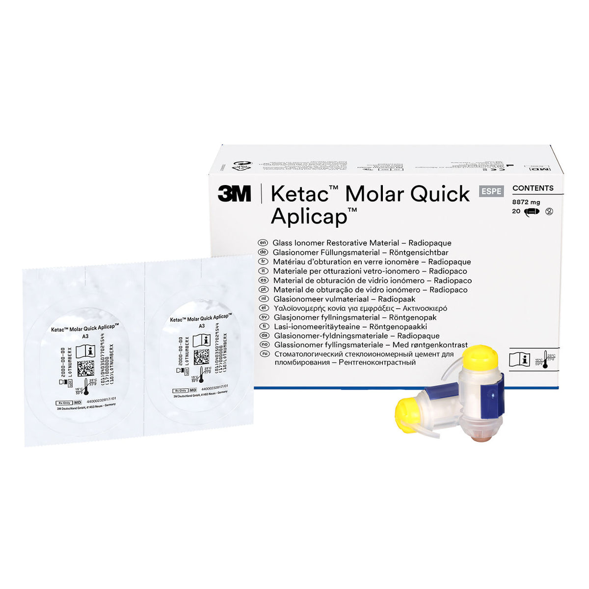 3M™ Ketac™ Molar Quick Aplicap™ Glasionomeer Restauratiemateriaal-Solventum-Sordent