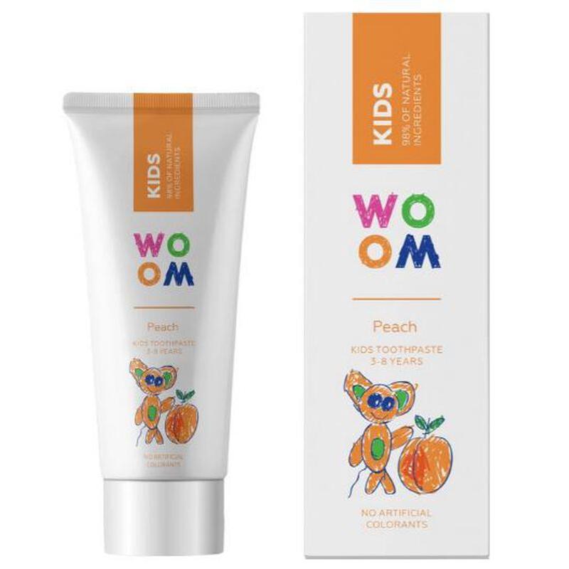 Woom Tandpasta - Junior Peach (3-8 Jaar) (50 mL)-Woom-Sordent