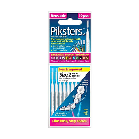 Piksters Ragers - Div. Varianten (10 st.)-Piksters-Size 2 / Wit-Sordent