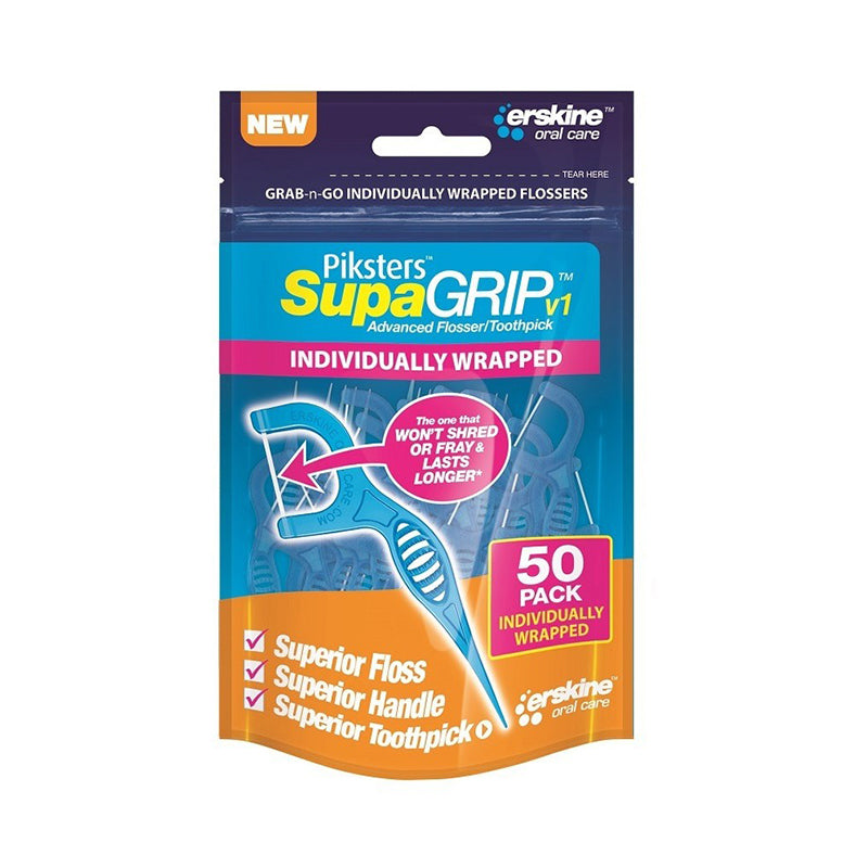 Piksters SupaGrip™ Floss met Houder (50 st.)-Piksters-Sordent