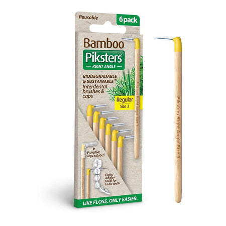 Piksters Bamboo Ragers Hoek - Div. Varianten (6 st.)-Piksters-Size 3 / Regular Geel-Sordent