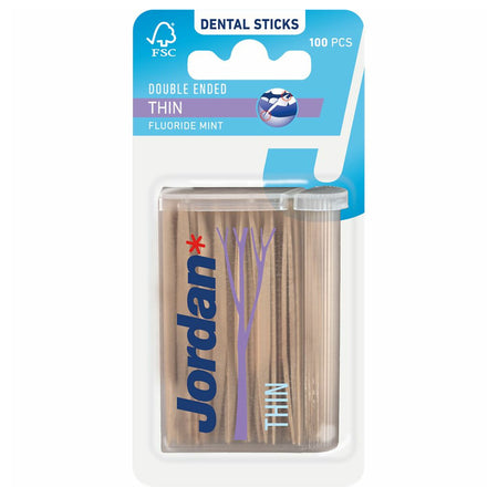 Jordan Tandenstokers Dubbeleindig Mint - Dun (100 st.)-Jordan-Sordent