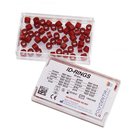 Polydentia ID-Rings 3mm Coderingsringen instrumenten (50 st.)-Polydentia-Rood-Sordent