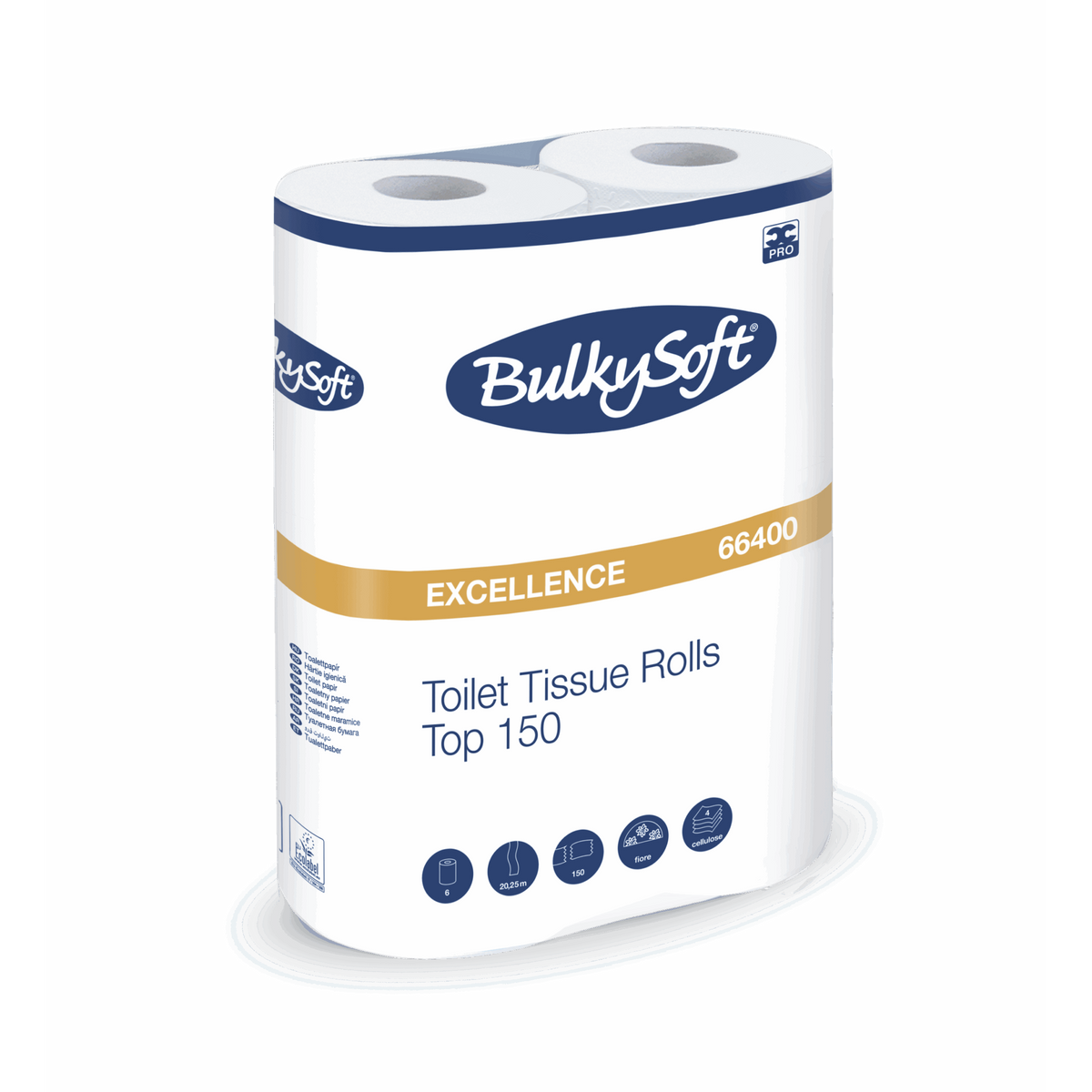 BulkySoft Excellence Toiletpapier - 4 laags - 150 vellen (10 x 6 rol)-BulkySoft-Sordent