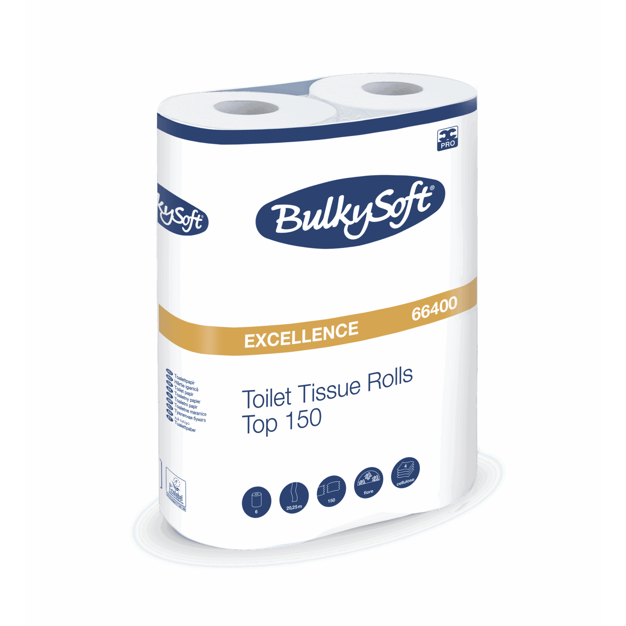 BulkySoft Excellence Toiletpapier - 4 laags - 150 vellen (10 x 6 rol)-BulkySoft-Sordent