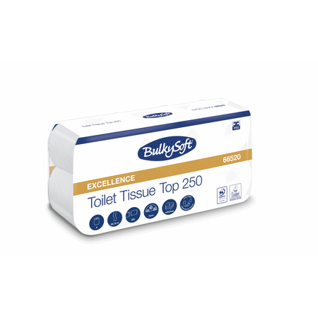 BulkySoft Excellence Toiletpapier - 3 laags - 250 vellen (9 x 8 rol)-BulkySoft-Sordent