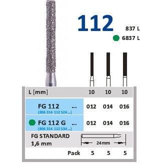 Horico Diamantboor Cilinder FG 112 / 24 mm / 1,6 mm-Horico-Sordent