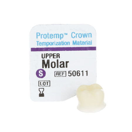 3M™ Protemp™ Crown Voorgevormde Modelleerbare Noodkroon-Solventum-Molar Upper Small-Sordent