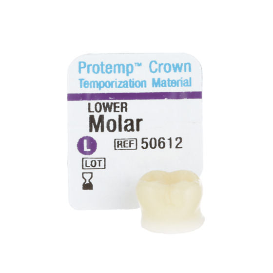 3M™ Protemp™ Crown Voorgevormde Modelleerbare Noodkroon-Solventum-Molar Lower Large-Sordent