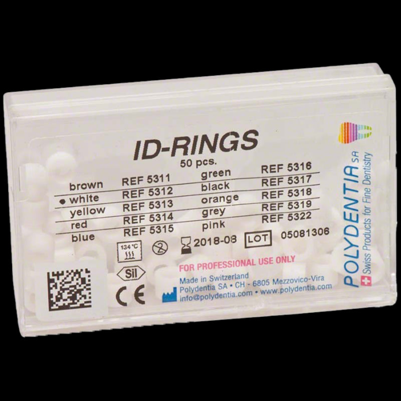 Polydentia ID-Rings 3mm Coderingsringen instrumenten (50 st.)-Polydentia-Wit-Sordent