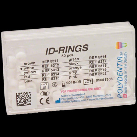 Polydentia ID-Rings 3mm Coderingsringen instrumenten (50 st.)-Polydentia-Wit-Sordent