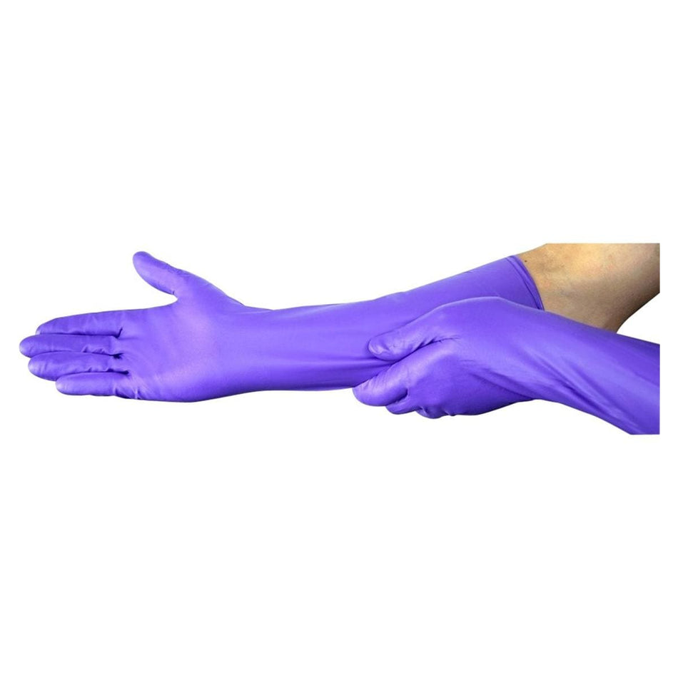 Halyard Nitril Handschoen Poedervrij Paars MAX - Extra Dik + Lange Manchet (50 st.)